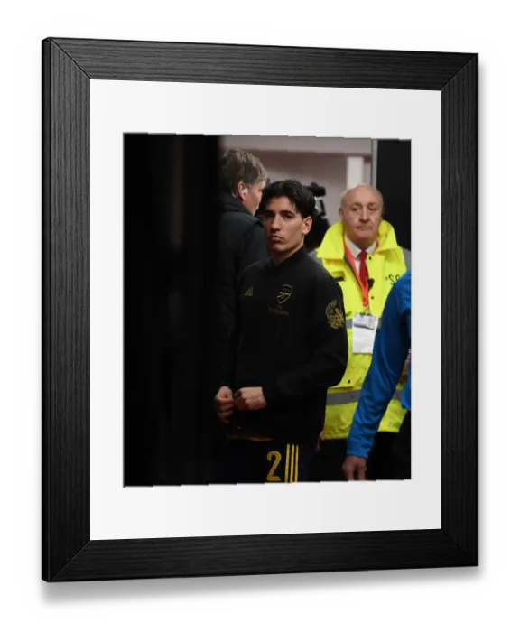 Framed Print : Arsenal's Hector Bellerin in the Tunnel Before FA Cup Fourth Round Clash Against AFC Bournemouth