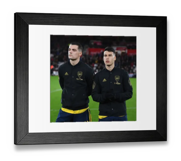 Framed Print : Arsenal Players Granit Xhaka and Gabriel Martinelli Before FA Cup Match vs AFC Bournemouth Framed Print : Arsenal Players Granit Xhaka and Gabriel Martinelli Before FA Cup Match vs AFC Bournemouth