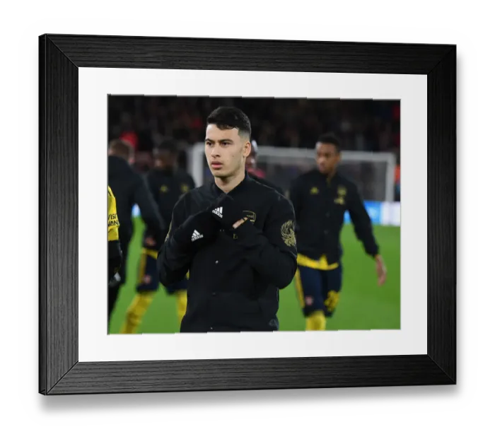 Framed Print : Arsenal's Gabriel Martinelli Prepares for FA Cup Clash Against AFC Bournemouth