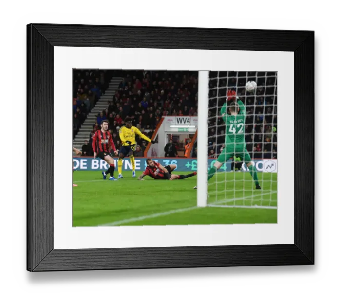 Framed Print : Bukayo Saka Scores First FA Cup Goal: Arsenal Advances Past AFC Bournemouth Framed Print : Bukayo Saka Scores First FA Cup Goal: Arsenal Advances Past AFC Bournemouth