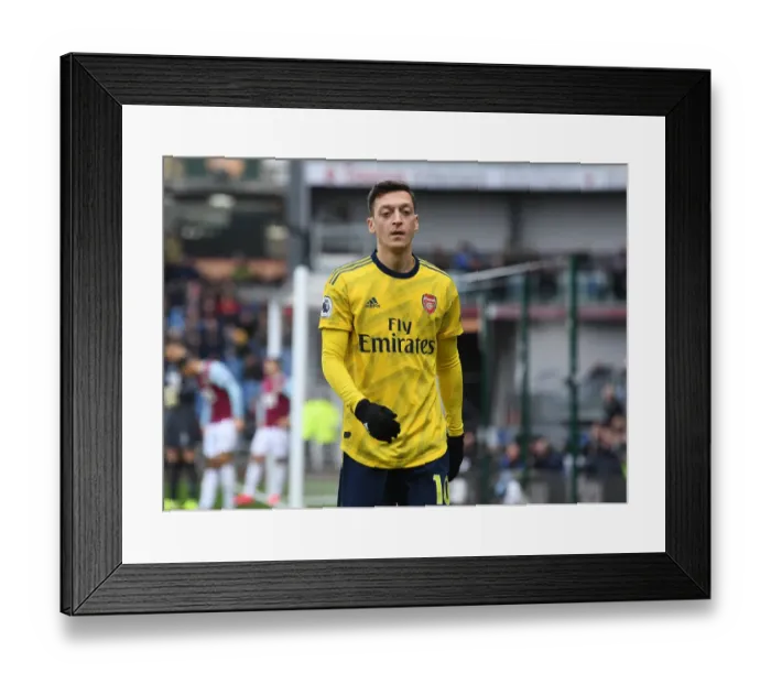 Framed Print : Mesut Ozil in Action: Burnley vs. Arsenal, Premier League 2019-2020