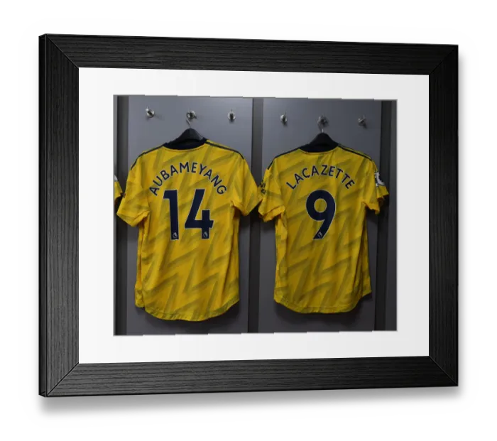 Framed Print : Arsenal's Aubameyang and Lacazette Prepare for Burnley Clash in Premier League