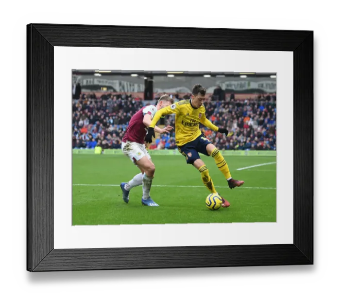Framed Print : Mesut Ozil vs Charlie Taylor: Burnley vs Arsenal, Premier League 2019-2020