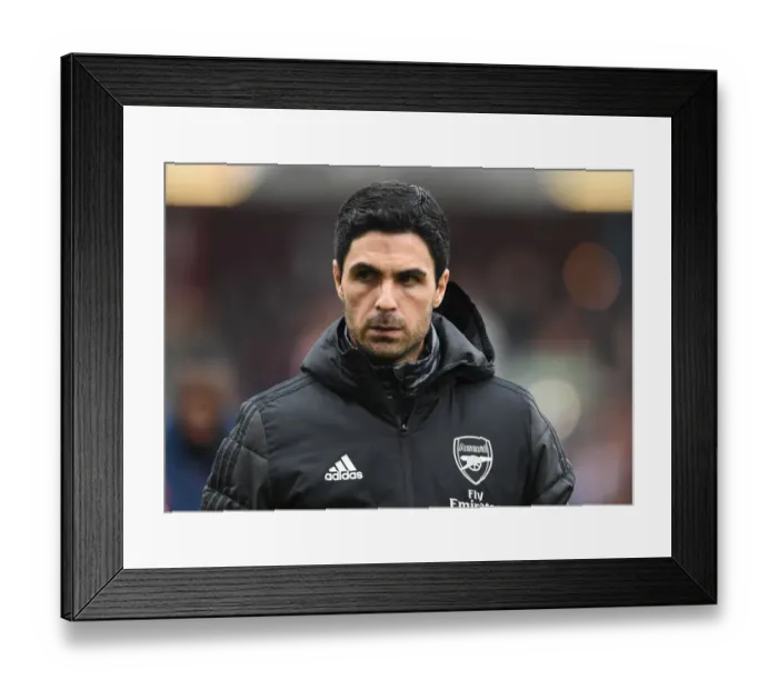 Framed Print : Mikel Arteta Before Burnley vs Arsenal Premier League Clash (February 2020)