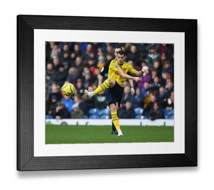 Framed Print : Granit Xhaka's Premier League Battle at Burnley FC