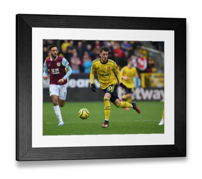 Framed Print : Mesut Ozil: In Action Against Burnley, Premier League 2019-2020