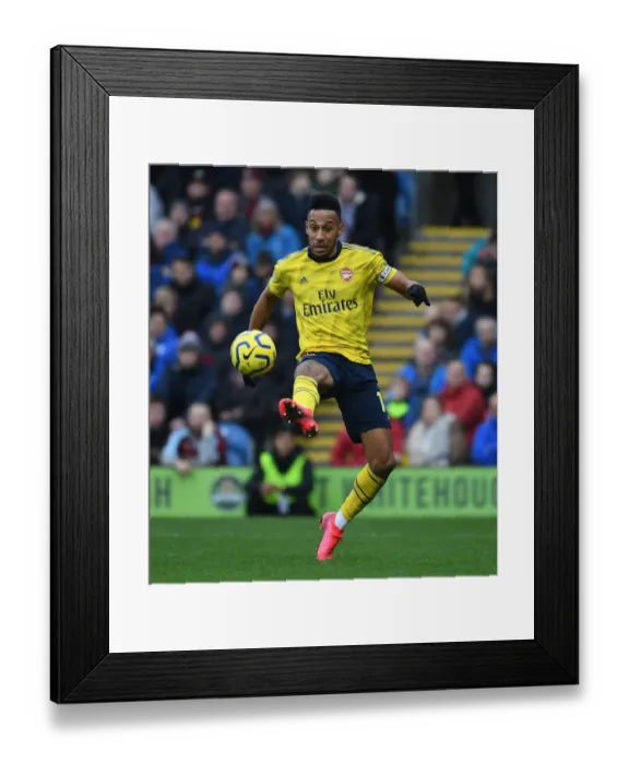 Framed Print : Aubameyang's Brilliance: Burnley vs. Arsenal, Premier League 2019-2020 Framed Print : Aubameyang's Brilliance: Burnley vs. Arsenal, Premier League 2019-2020