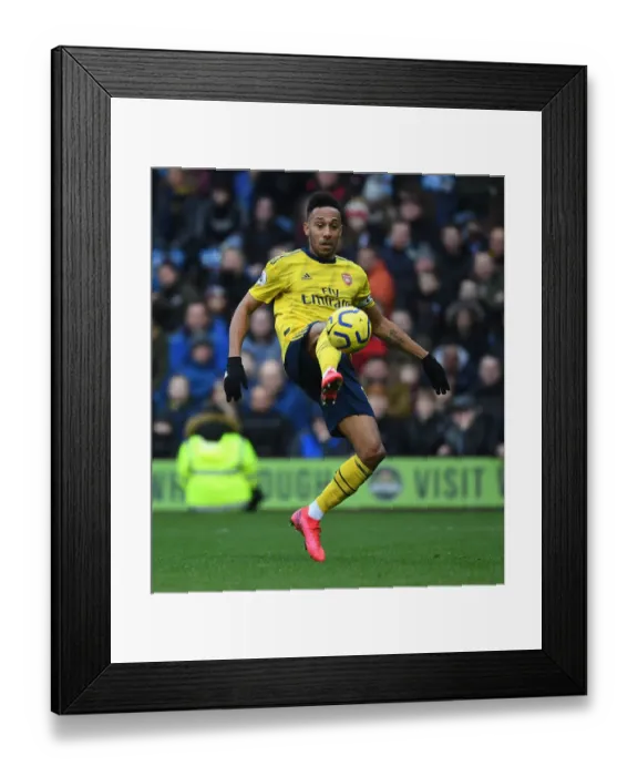 Framed Print : Aubameyang's Dramatic Winner: Arsenal Triumphs Over Burnley in Premier League Showdown