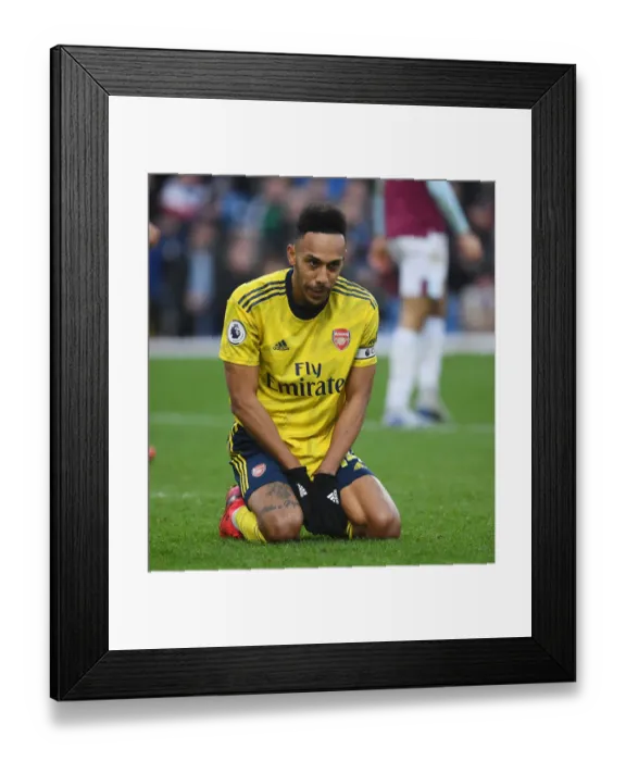 Framed Print : Aubameyang's Brilliant Display: Burnley vs. Arsenal, Premier League 2019-2020