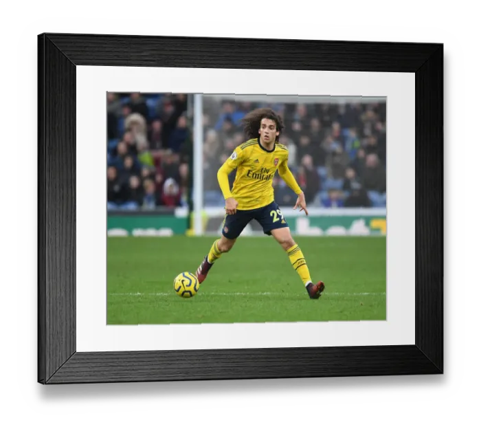 Framed Print : Guendouzi in Action: Burnley vs Arsenal, Premier League 2019-20