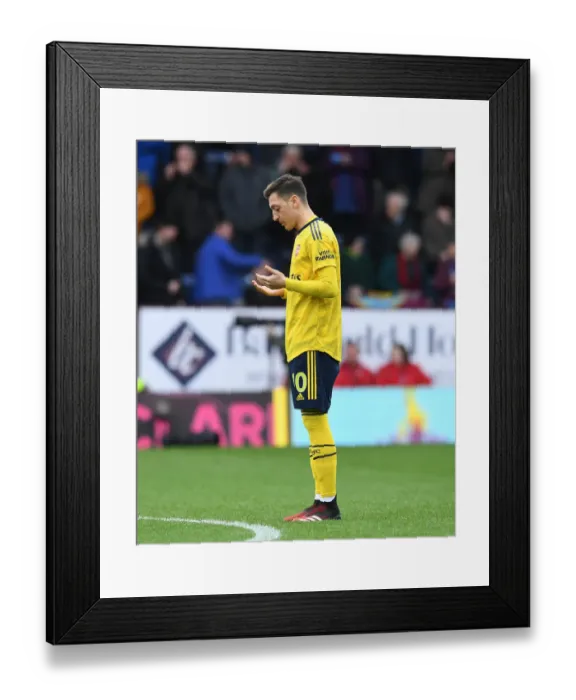 Framed Print : Mesut Ozil: Arsenal's Star Player Prepares for Burnley Clash (Burnley v Arsenal 2019-20)