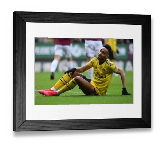 Framed Print : Aubameyang's Brilliant Performance: Burnley vs Arsenal, Premier League 2019-20