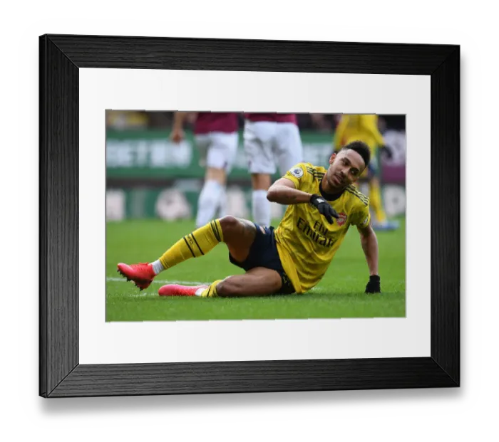 Framed Print : Aubameyang's Brilliant Performance: Burnley vs. Arsenal, Premier League 2019-2020 Framed Print : Aubameyang's Brilliant Performance: Burnley vs. Arsenal, Premier League 2019-2020