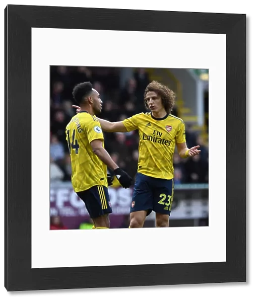 Arsenal's Aubameyang and Luiz in Action against Burnley, Premier League 2019-2020