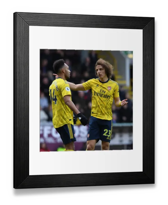 Framed Print : Arsenal's Aubameyang and Luiz in Action against Burnley, Premier League 2019-2020 Framed Print : Arsenal's Aubameyang and Luiz in Action against Burnley, Premier League 2019-2020
