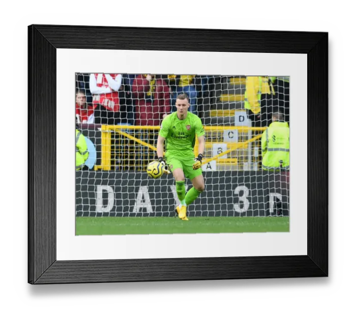 Framed Print : Arsenal's Bernd Leno in Action Against Burnley in Premier League Clash (2019-20)