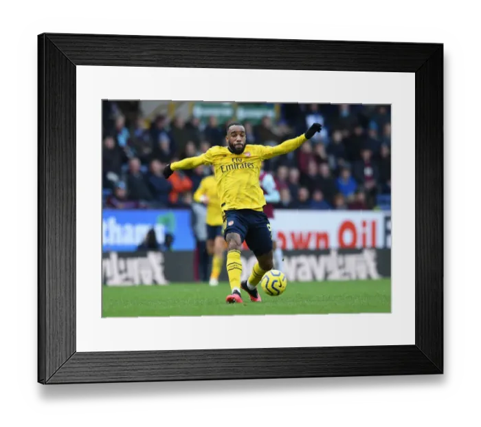 Framed Print : Alexandre Lacazette in Action: Burnley vs Arsenal, Premier League 2019-2020