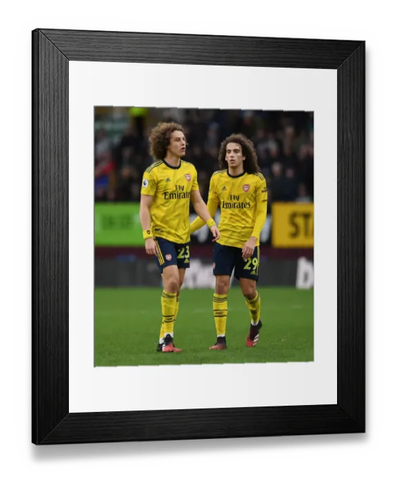 Framed Print : David Luiz and Matteo Guendouzi in Action: Burnley vs Arsenal, Premier League 2019-20