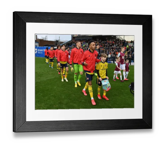 Framed Print : Arsenal's Aubameyang Faces Burnley: Premier League Showdown (February 2020)