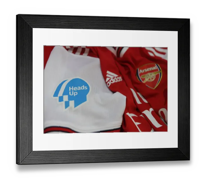 Framed Print : Arsenal Football Club Supports Mental Health Awareness: Arsenal vs Newcastle United, Premier League