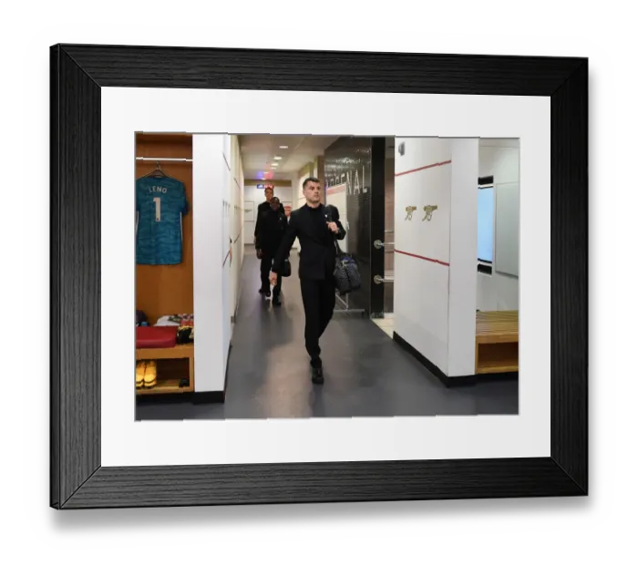 Framed Print : Arsenal FC: Granit Xhaka in the Changing Room Before Arsenal vs Newcastle United (Premier League, 2019-20) Framed Print : Arsenal FC: Granit Xhaka in the Changing Room Before Arsenal vs Newcastle United (Premier League, 2019-20)