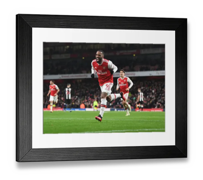 Framed Print : Arsenal's Lacazette Scores Historic Four-Goal Haul: Thrilling 5-4 Victory over Newcastle United (2019-20) Framed Print : Arsenal's Lacazette Scores Historic Four-Goal Haul: Thrilling 5-4 Victory over Newcastle United (2019-20)