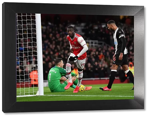 Nicolas Pepe Scores His Second Goal: Arsenal's Triumph over Newcastle United (Premier League 2019-20)
