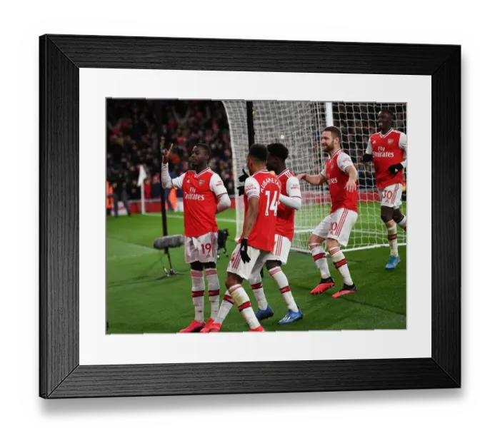 Framed Print : Arsenal's Nicolas Pepe Scores Second Goal vs. Newcastle United (Premier League, 2019-20)