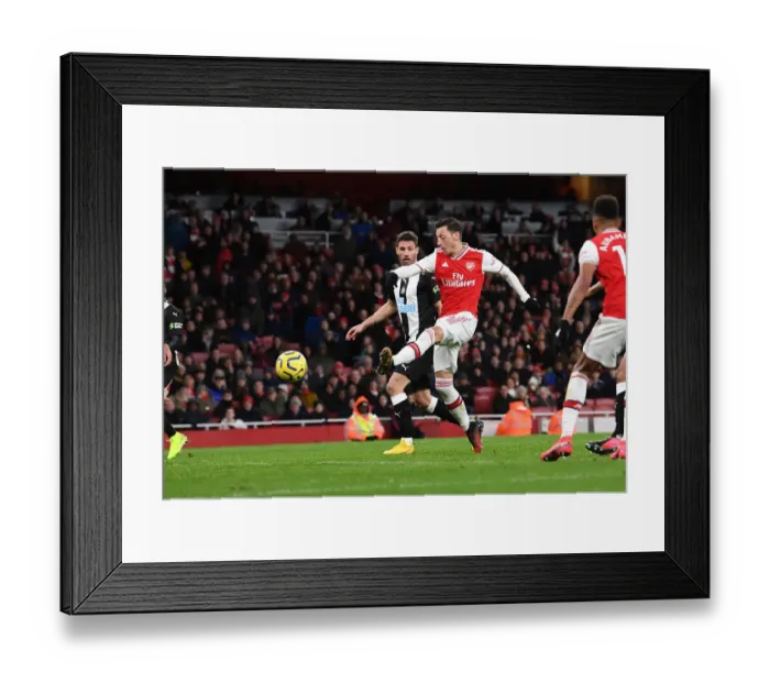 Framed Print : Mesut Ozil Scores Arsenal's Third Goal Against Newcastle United (Arsenal FC vs Newcastle United, Premier League 2019-20) Framed Print : Mesut Ozil Scores Arsenal's Third Goal Against Newcastle United (Arsenal FC vs Newcastle United, Premier League 2019-20)