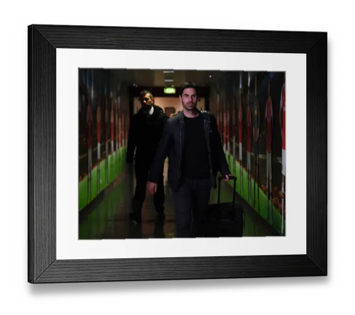 Framed Print : Mikel Arteta: Arsenal Coach Gears Up for Arsenal vs Newcastle United (2019-20) Framed Print : Mikel Arteta: Arsenal Coach Gears Up for Arsenal vs Newcastle United (2019-20)