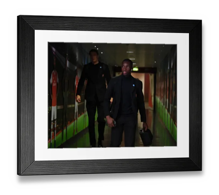 Framed Print : Arsenal's Eddie Nketiah Prepares for Newcastle United Clash in Premier League Framed Print : Arsenal's Eddie Nketiah Prepares for Newcastle United Clash in Premier League
