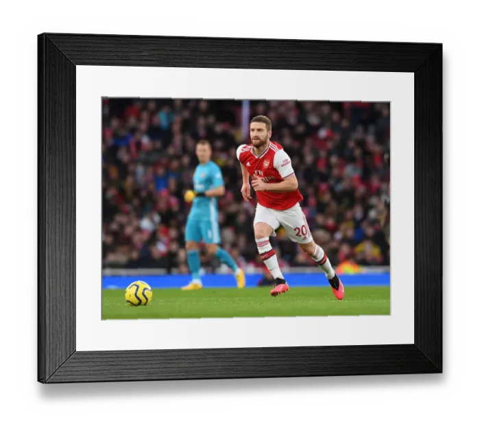 Framed Print : Arsenal's Mustafi in Action against Newcastle United - Premier League 2019-2020