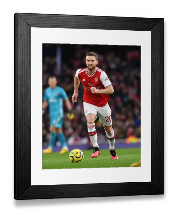 Framed Print : Arsenal vs Newcastle United: Mustafi in Action at the Emirates Stadium, Premier League 2019-2020 Framed Print : Arsenal vs Newcastle United: Mustafi in Action at the Emirates Stadium, Premier League 2019-2020
