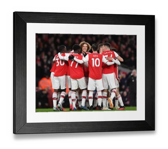 Framed Print : Arsenal's David Luiz Celebrates First Goal Against Newcastle United in Premier League Showdown Framed Print : Arsenal's David Luiz Celebrates First Goal Against Newcastle United in Premier League Showdown