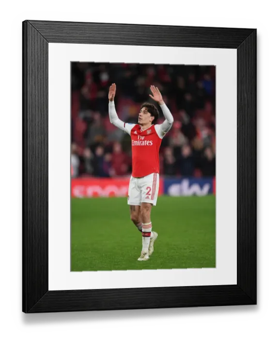 Framed Print : Arsenal's Hector Bellerin Reacts After Arsenal v Newcastle United, Premier League 2019-2020