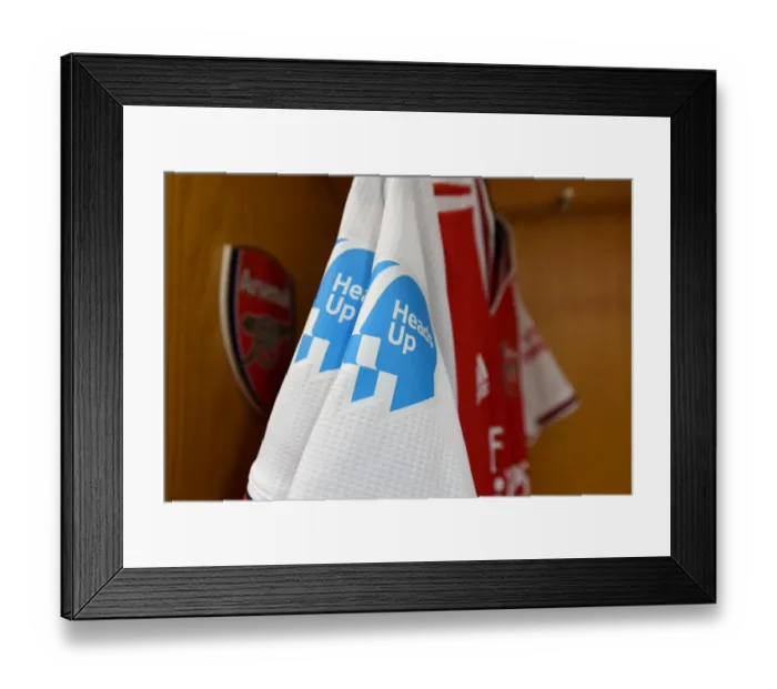 Framed Print : Arsenal vs. Newcastle United: Heads Up Premier League Clash at Emirates Stadium