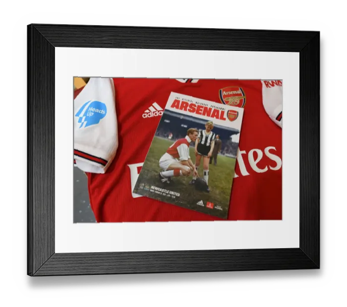 Framed Print : Arsenal FC vs Newcastle United: Matchday Programme at Emirates Stadium