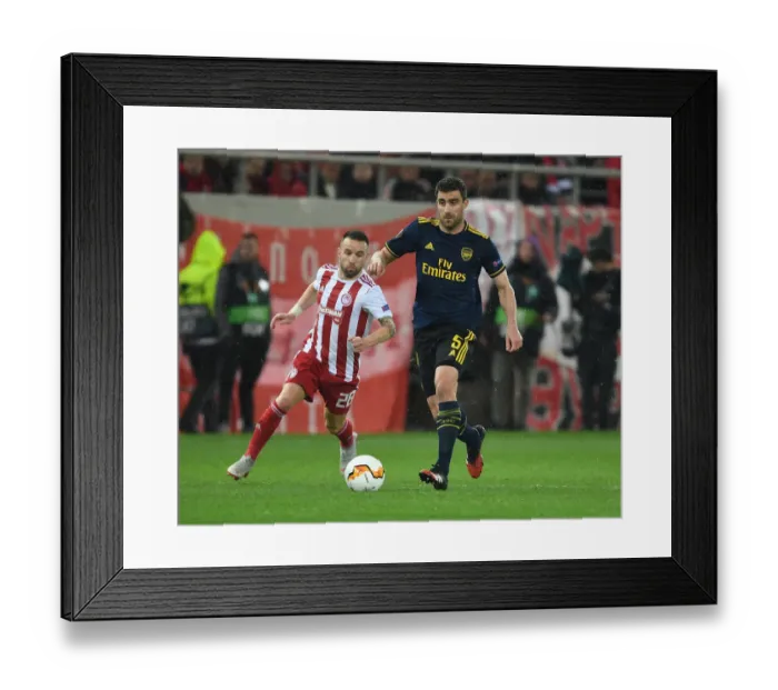 Framed Print : Arsenal vs. Olympiacos: Europa League Showdown at Karaiskakis Stadium (2020)