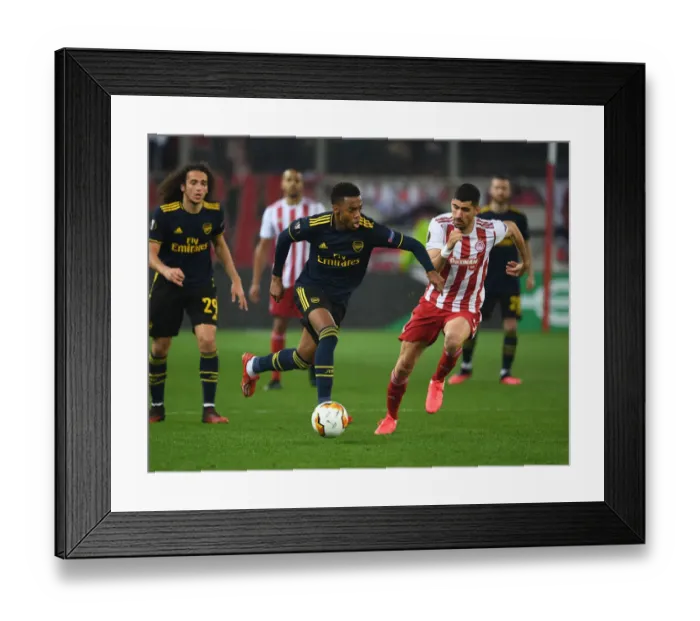 Framed Print : Arsenal vs. Olympiacos: UEFA Europa League Round of 32, First Leg (2019-20)