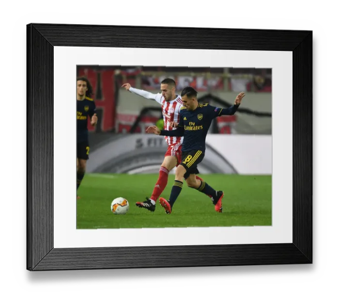 Framed Print : Dani Ceballos Breaks Past Kostas Fortounis: Olympiacos vs. Arsenal, UEFA Europa League Round of 32 First Leg Framed Print : Dani Ceballos Breaks Past Kostas Fortounis: Olympiacos vs. Arsenal, UEFA Europa League Round of 32 First Leg