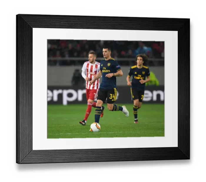 Framed Print : Arsenal in Piraeus: Arsenal FC vs. Olympiacos - UEFA Europa League Round of 32, First Leg