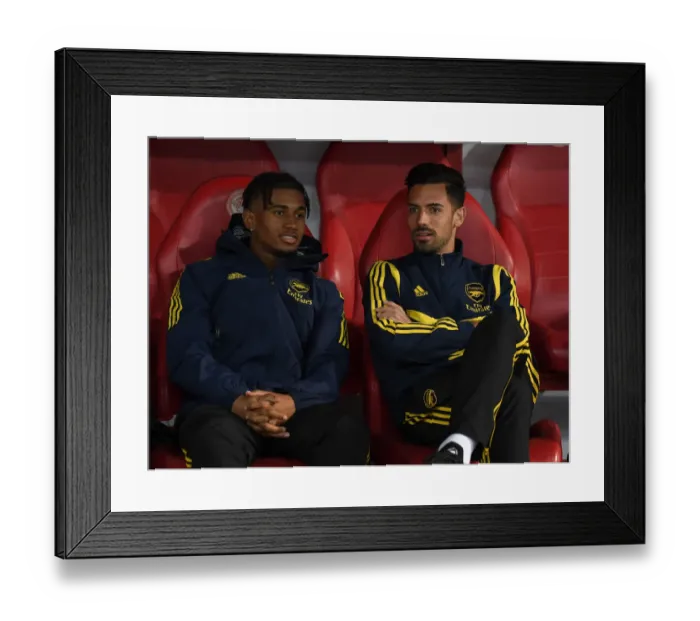 Framed Print : Arsenal's Reiss Nelson and Pablo Mari Prepare for Olympiacos Showdown in Europa League Framed Print : Arsenal's Reiss Nelson and Pablo Mari Prepare for Olympiacos Showdown in Europa League