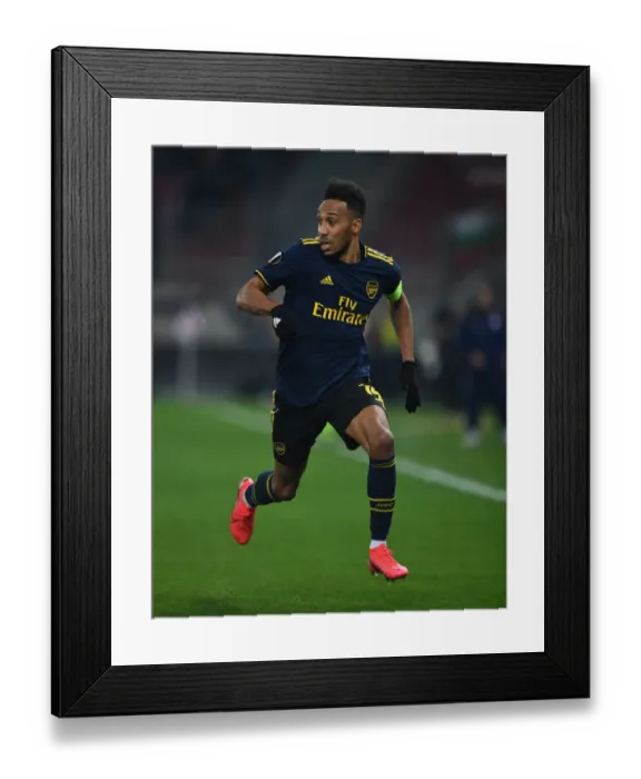 Framed Print : Arsenal's Aubameyang Goes Head-to-Head with Olympiacos in Europa League Showdown Framed Print : Arsenal's Aubameyang Goes Head-to-Head with Olympiacos in Europa League Showdown