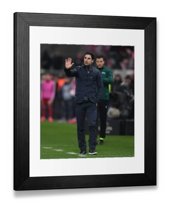 Framed Print : Mikel Arteta at Olympiacos: Arsenal's Europa League Battle, Piraeus 2020