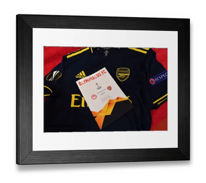 Framed Print : Arsenal's Europa League Journey Begins: Olympiacos v Arsenal, Round of 32 First Leg