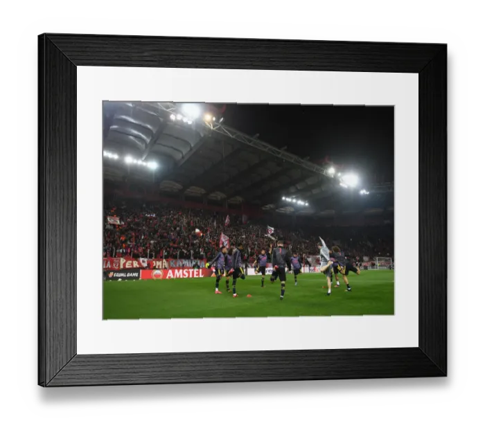 Framed Print : Arsenal's Europa League Showdown against Olympiacos: First Leg, Piraeus 2020 Framed Print : Arsenal's Europa League Showdown against Olympiacos: First Leg, Piraeus 2020