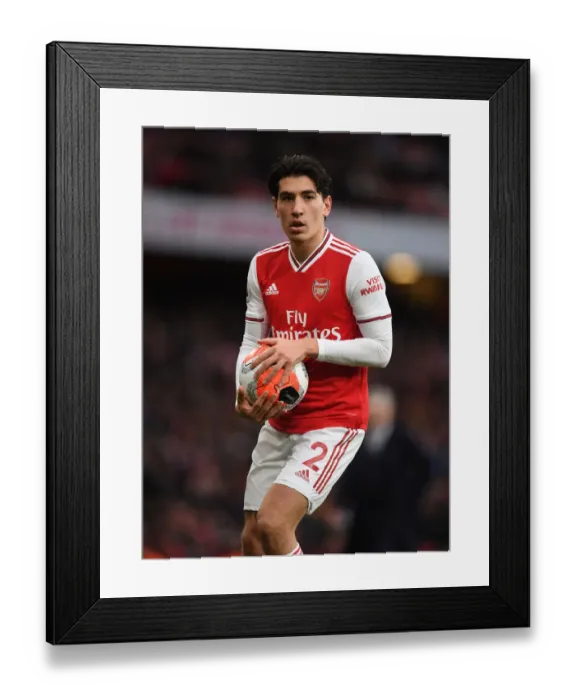 Framed Print : Intense Showdown: Bellerin Faces Off Against Everton in Premier League Clash