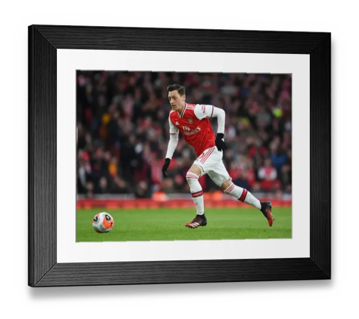 Framed Print : Mesut Ozil in Action: Arsenal vs. Everton, Premier League 2019-2020