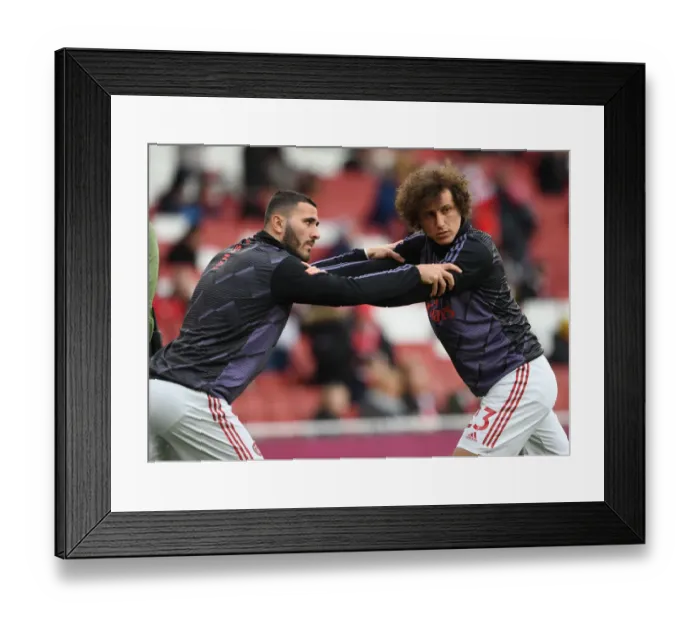 Framed Print : Arsenal's Kolasinac and Luiz in Action against Everton in the Premier League Framed Print : Arsenal's Kolasinac and Luiz in Action against Everton in the Premier League