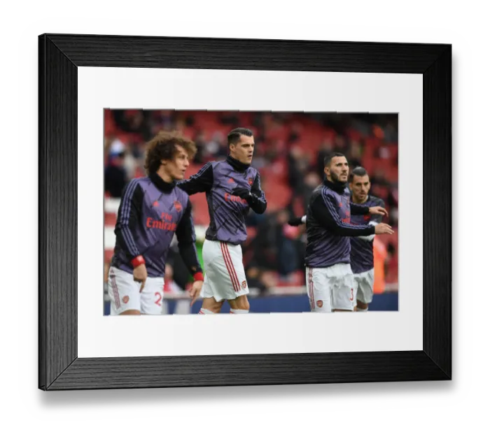 Framed Print : Arsenal's Granit Xhaka: Focused Ahead of Arsenal v Everton Premier League Clash